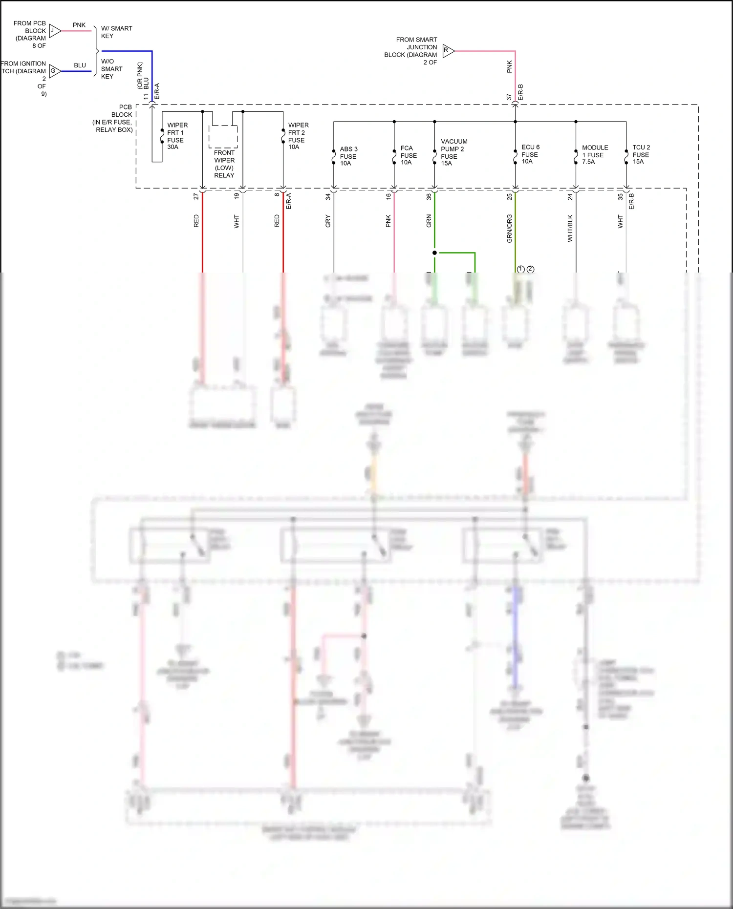 Wiring diagram transaxle range switch for Kia Sportage V (2021-2024) (3 of 5)