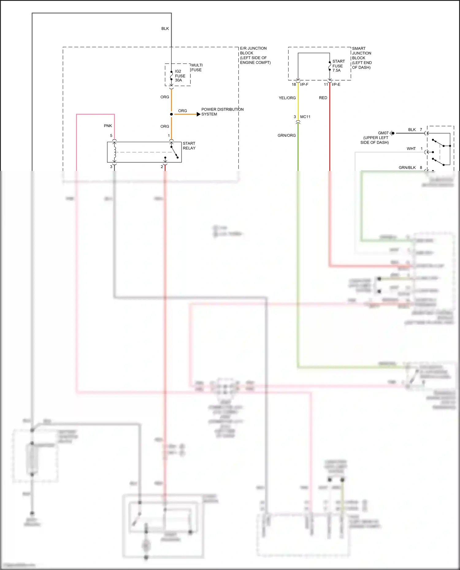 Wiring diagram transaxle range switch for Kia Sportage V (2021-2024) (5 of 5)