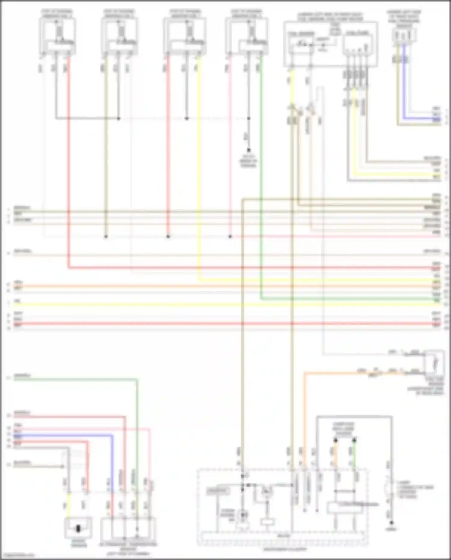 Stinger Kia I facelift (2020-2024): Wiring diagram engine performance 2.5l turbo (3 of 6)