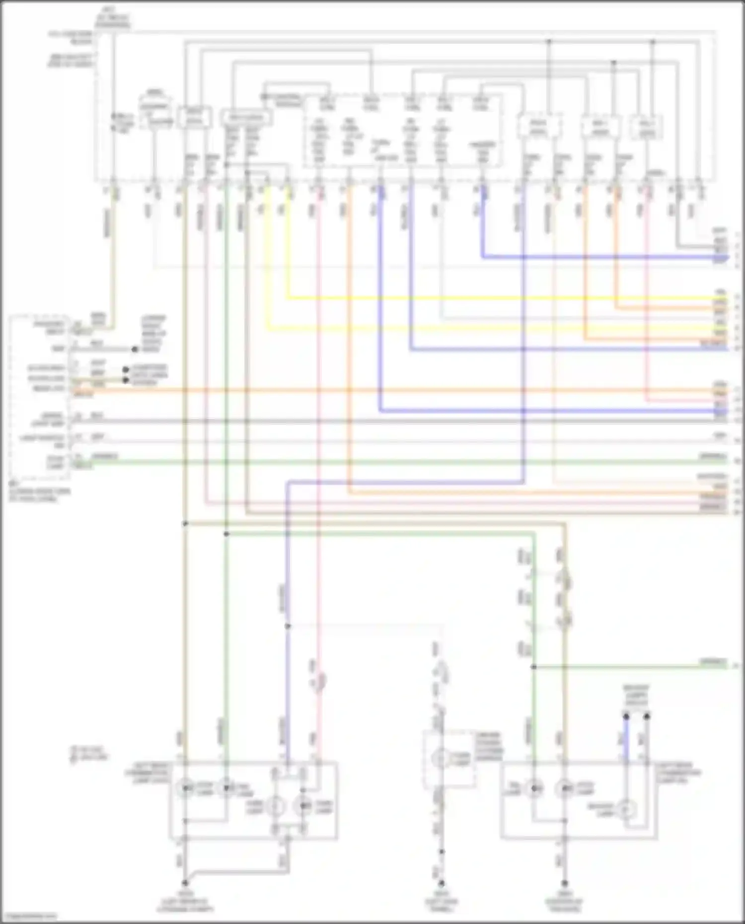 Stinger Kia I facelift (2020-2024): Exterior lamps circuit (1 of 4)