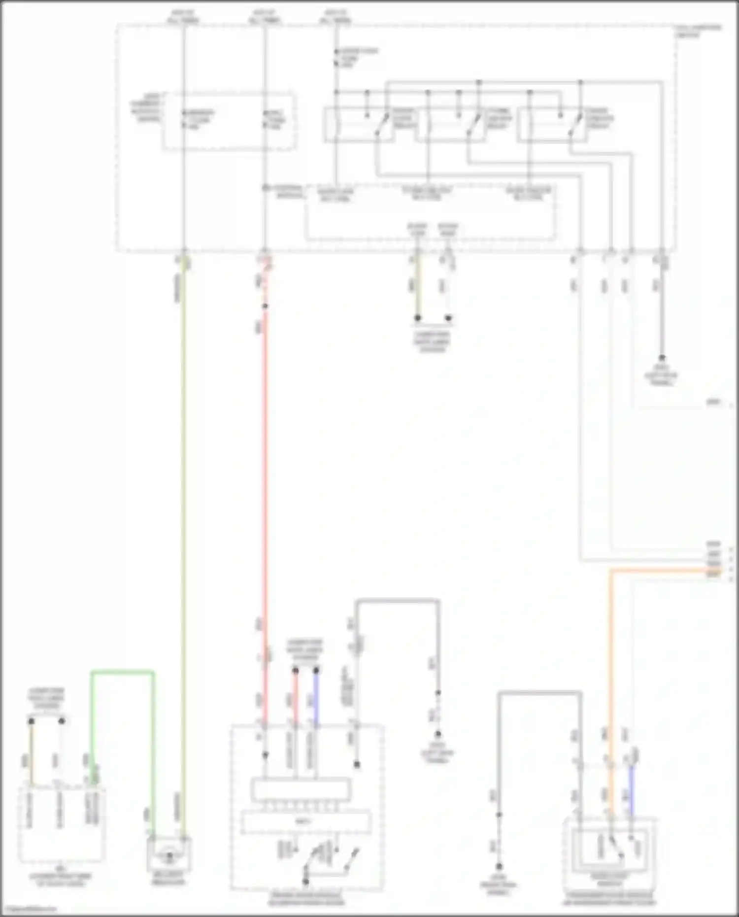 Wiring diagram door lock fuse for Kia Stinger I facelift (2020-2024) (1 of 4)