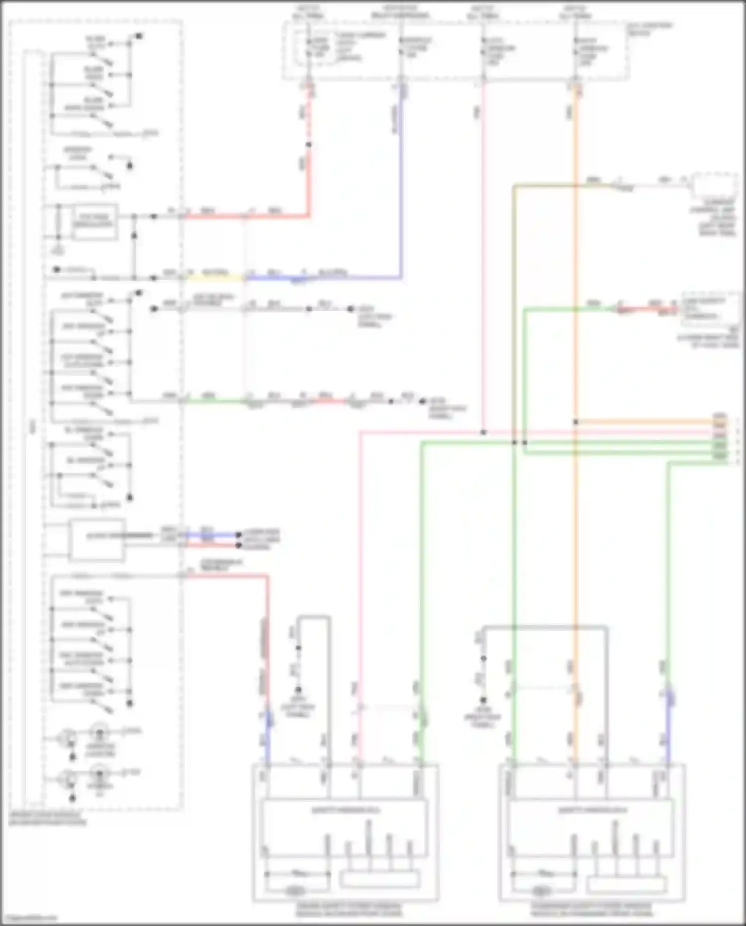 Wiring diagram drv window up for Kia Stinger I facelift (2020-2024) (1 of 2)