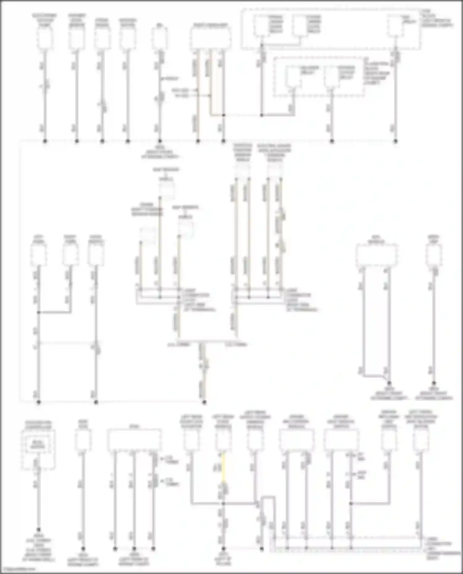 Wiring diagram left rear door lock actuator for Kia Stinger I facelift (2020-2024) (4 of 6)
