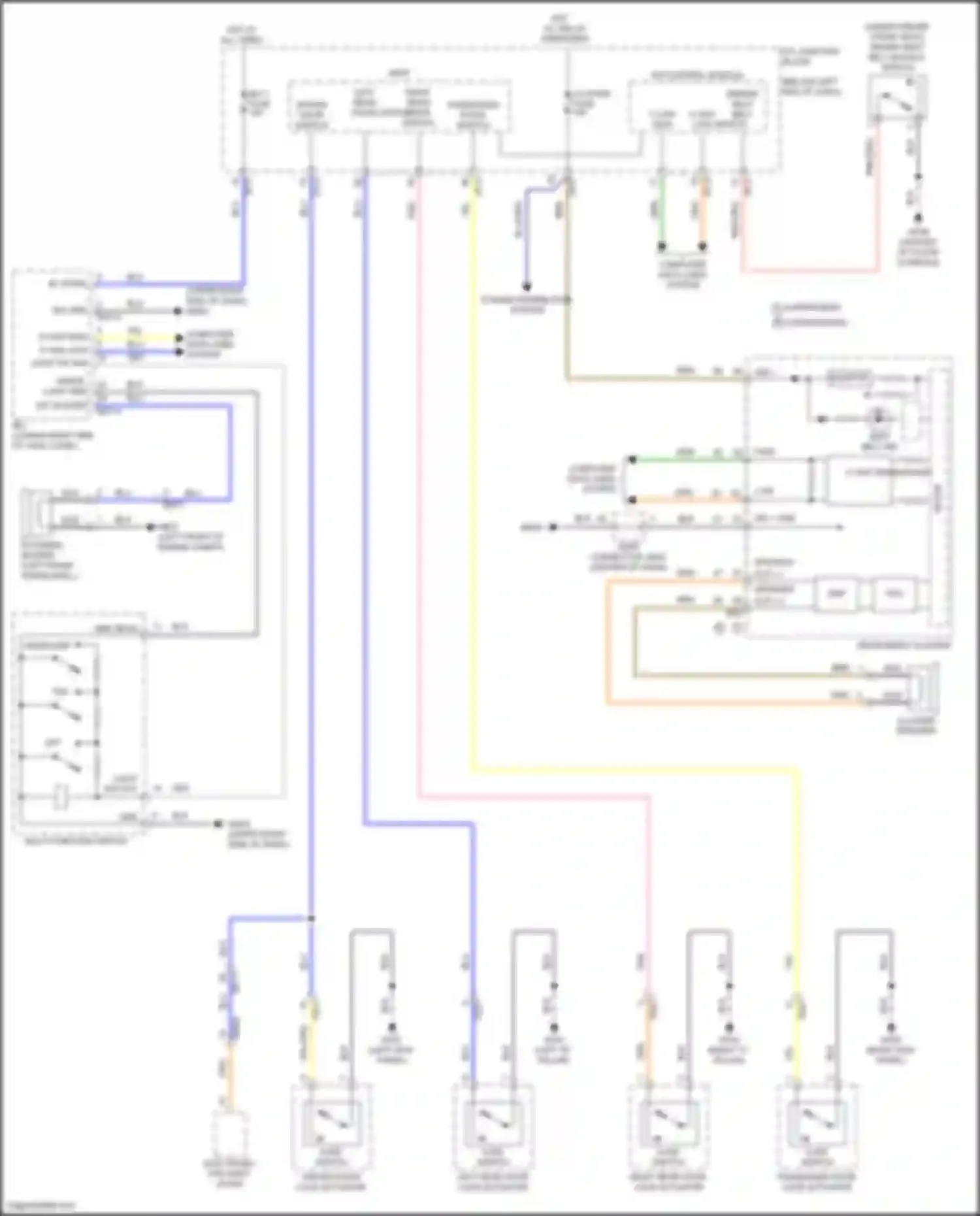 Wiring diagram light sw out for Kia Stinger I facelift (2020-2024) (1 of 3)