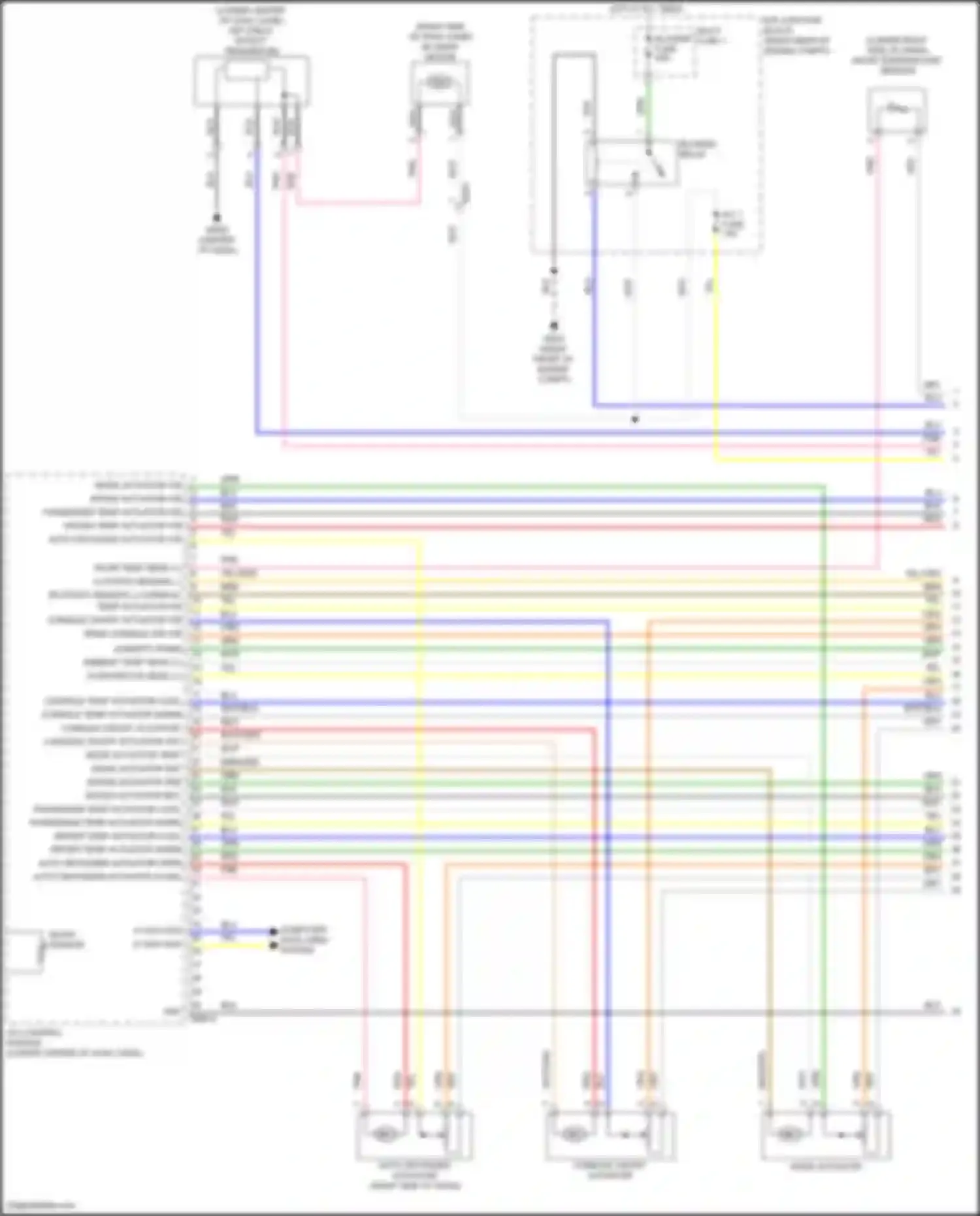 Wiring diagram mode actuator f/b for Kia Stinger I facelift (2020-2024) (1 of 1)