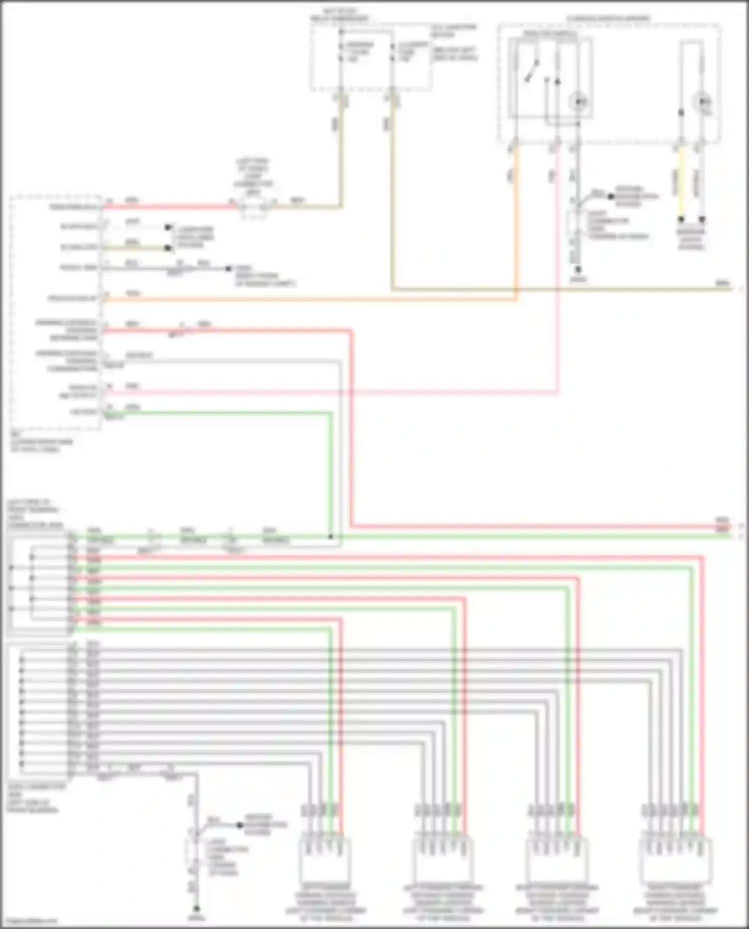 Wiring diagram parking distance warning forward pwr for Kia Stinger I facelift (2020-2024) (1 of 1)