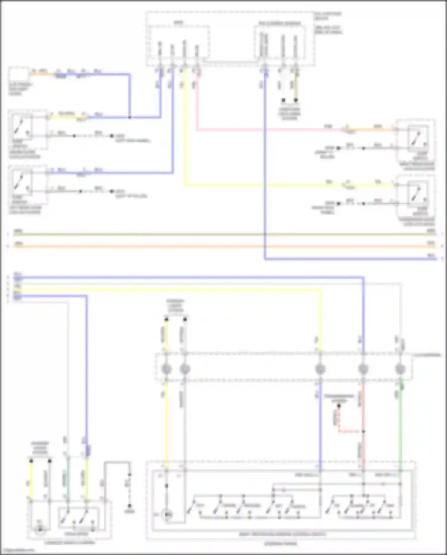 Wiring diagram pass dr sw for Kia Stinger I facelift (2020-2024) (2 of 3)