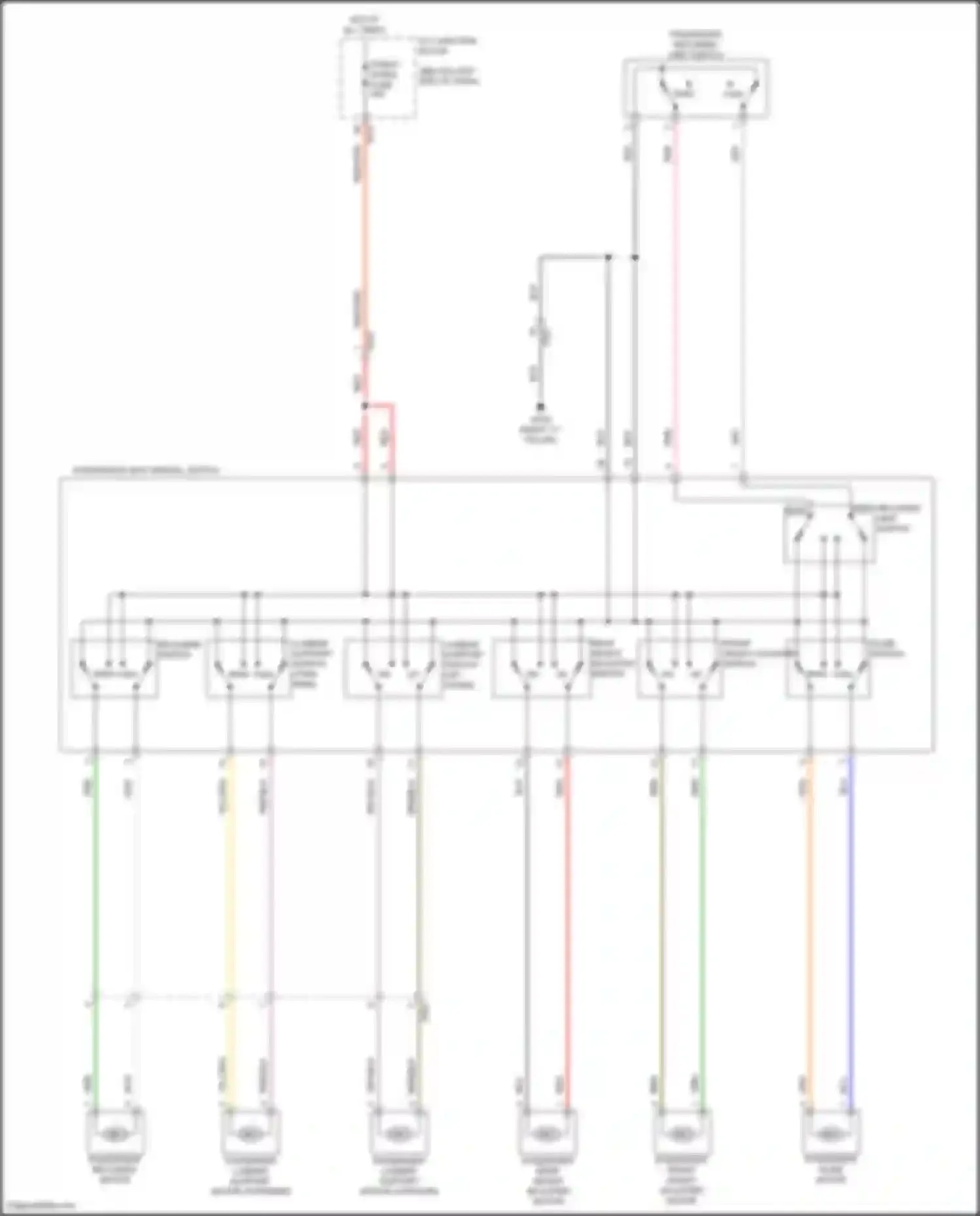 Wiring diagram passenger front height adjuster motor for Kia Stinger I facelift (2020-2024) (1 of 1)