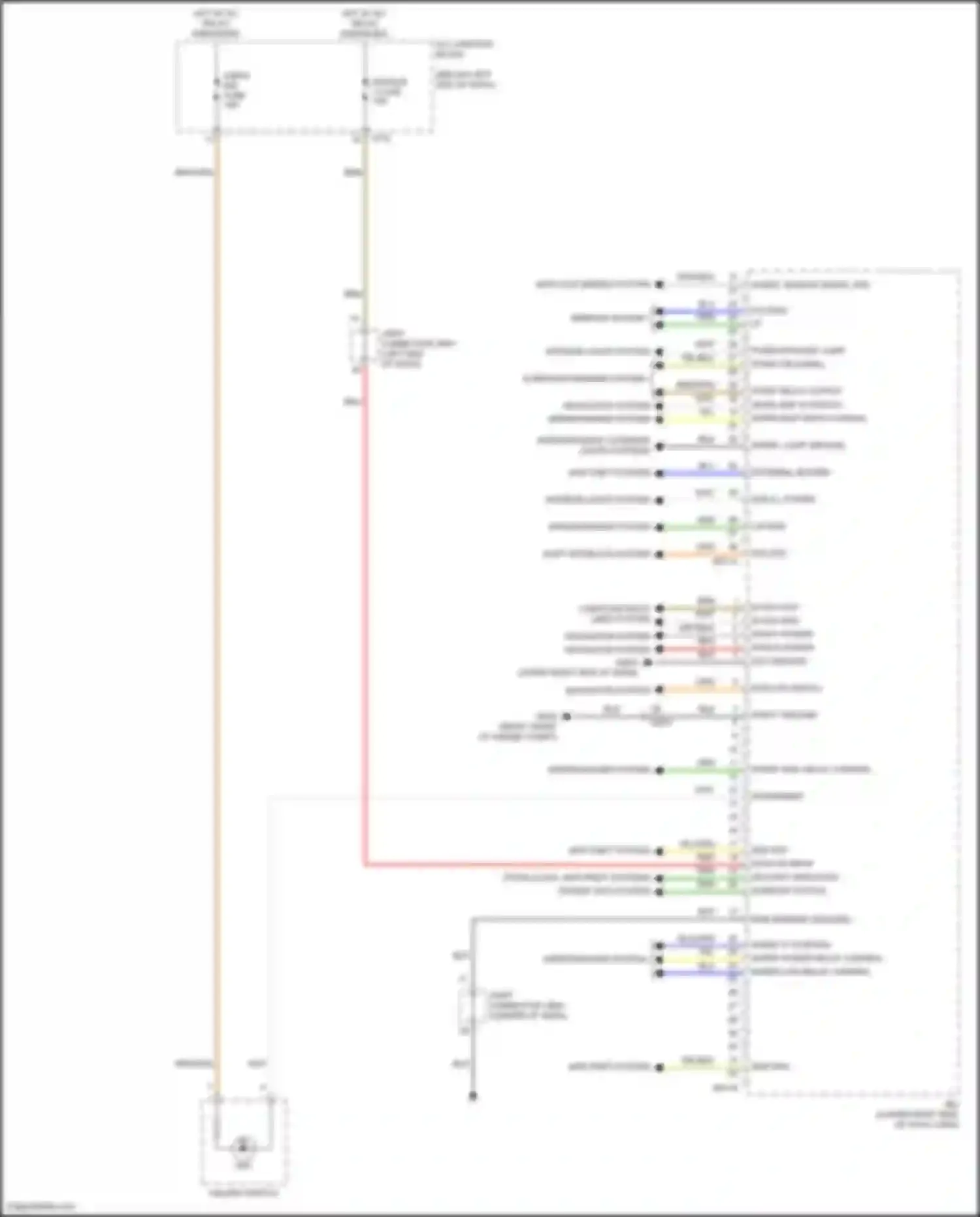 Wiring diagram pdw-f power for Kia Stinger I facelift (2020-2024) (1 of 1)