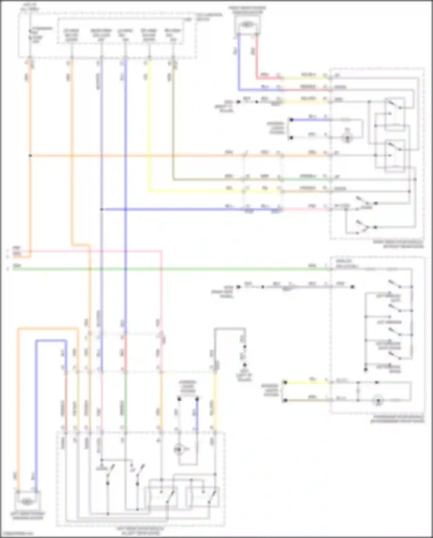 Wiring diagram p/window rh fuse for Kia Stinger I facelift (2020-2024) (2 of 2)