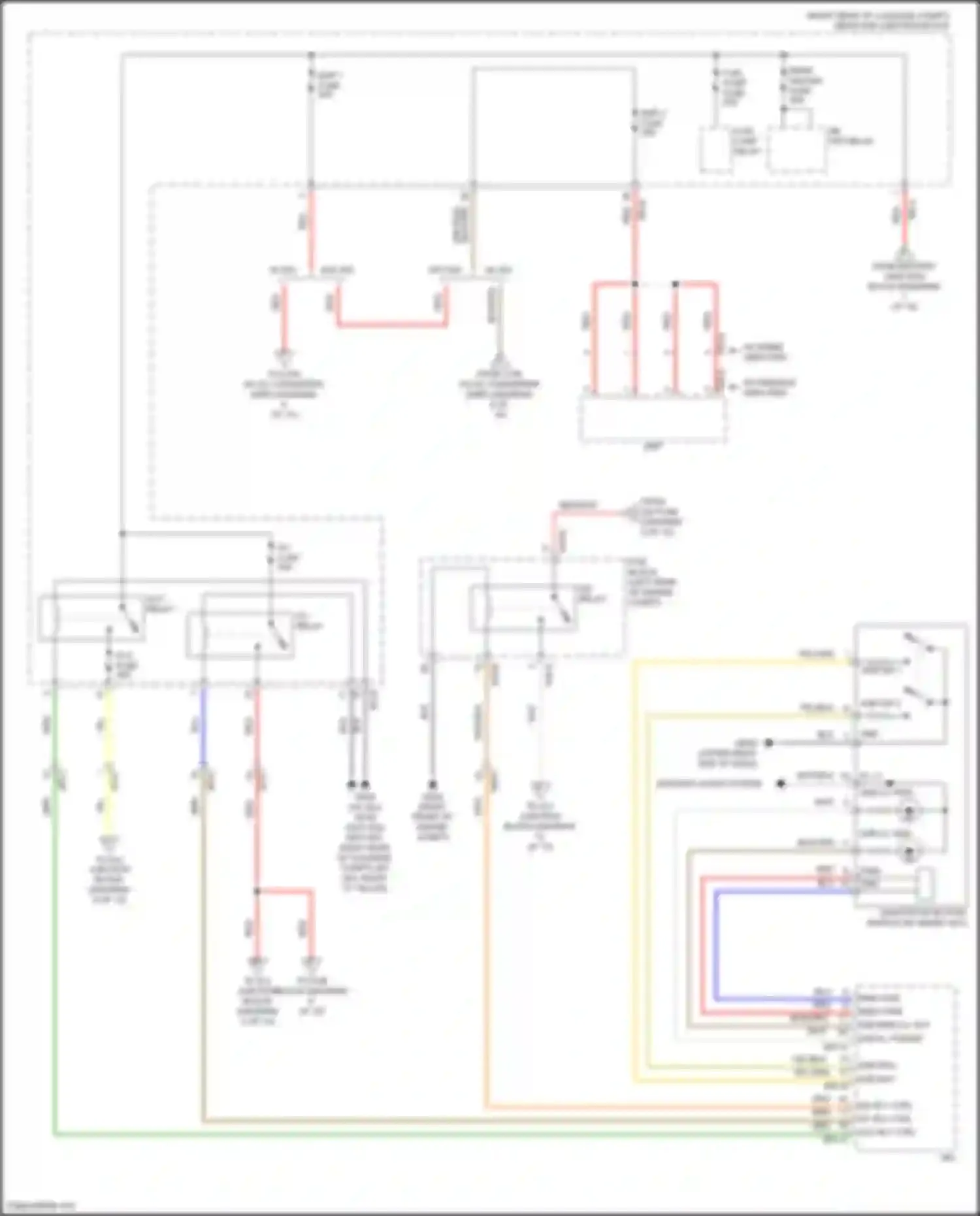 Wiring diagram rear heated fuse for Kia Stinger I facelift (2020-2024) (2 of 2)