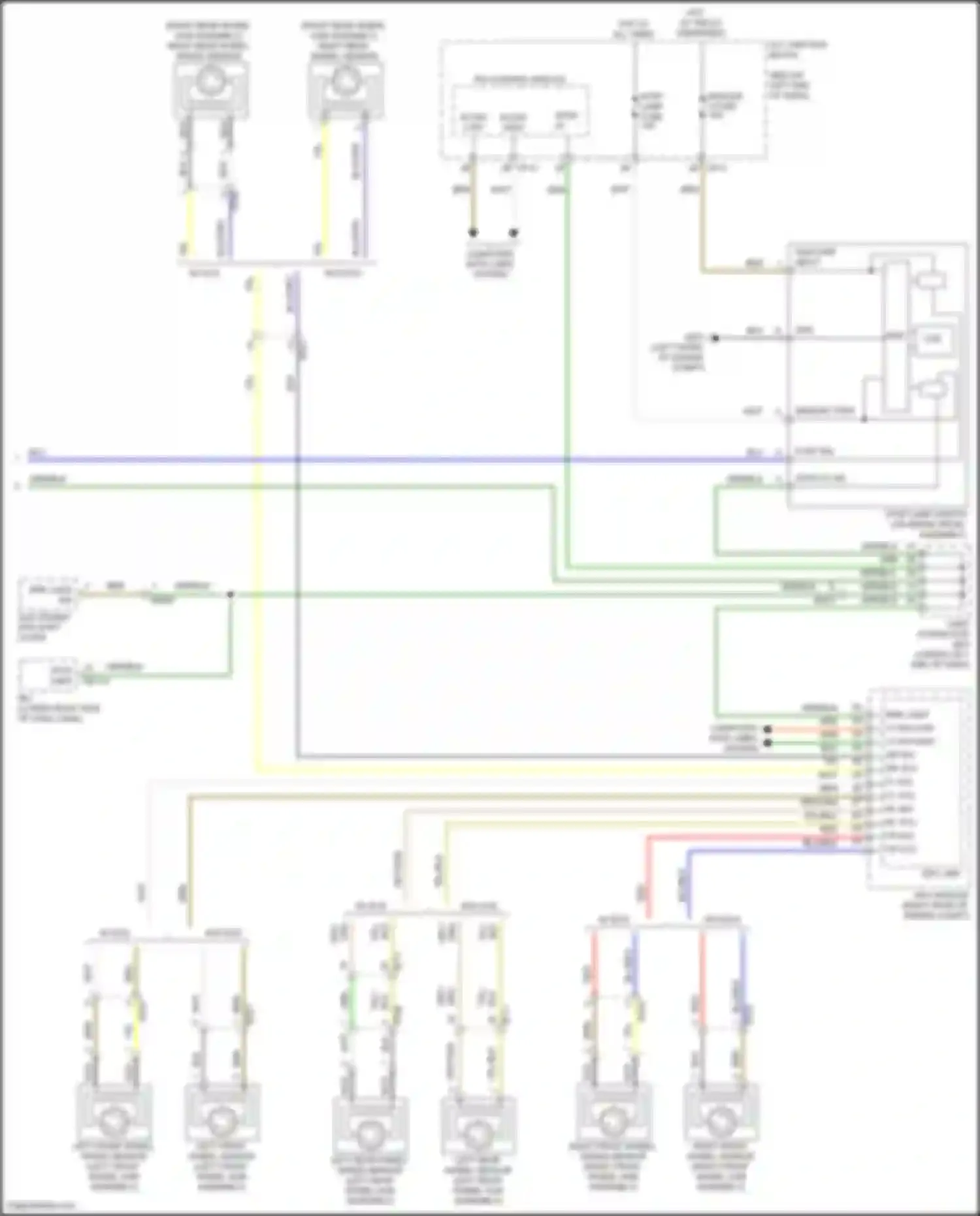 Wiring diagram right rear wheel sensor for Kia Stinger I facelift (2020-2024) (2 of 2)