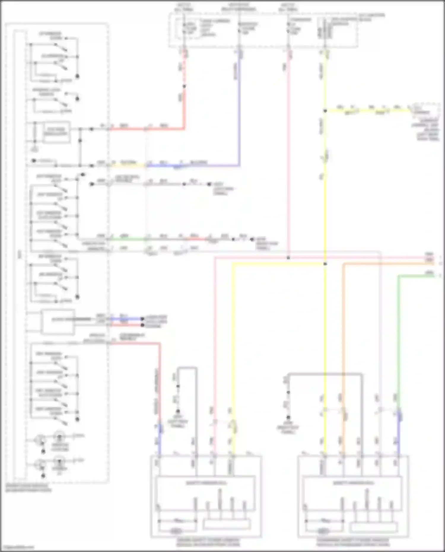 Wiring diagram rr window down for Kia Stinger I facelift (2020-2024) (1 of 1)