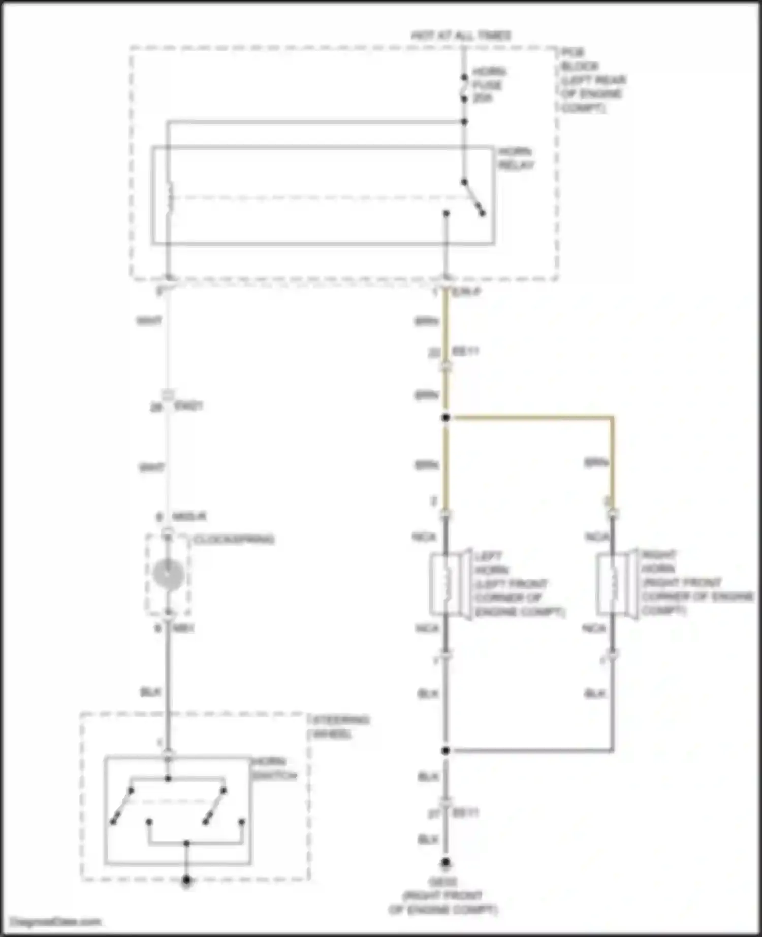 Wiring diagram steering wheel) for Kia Stinger I facelift (2020-2024) (4 of 21)