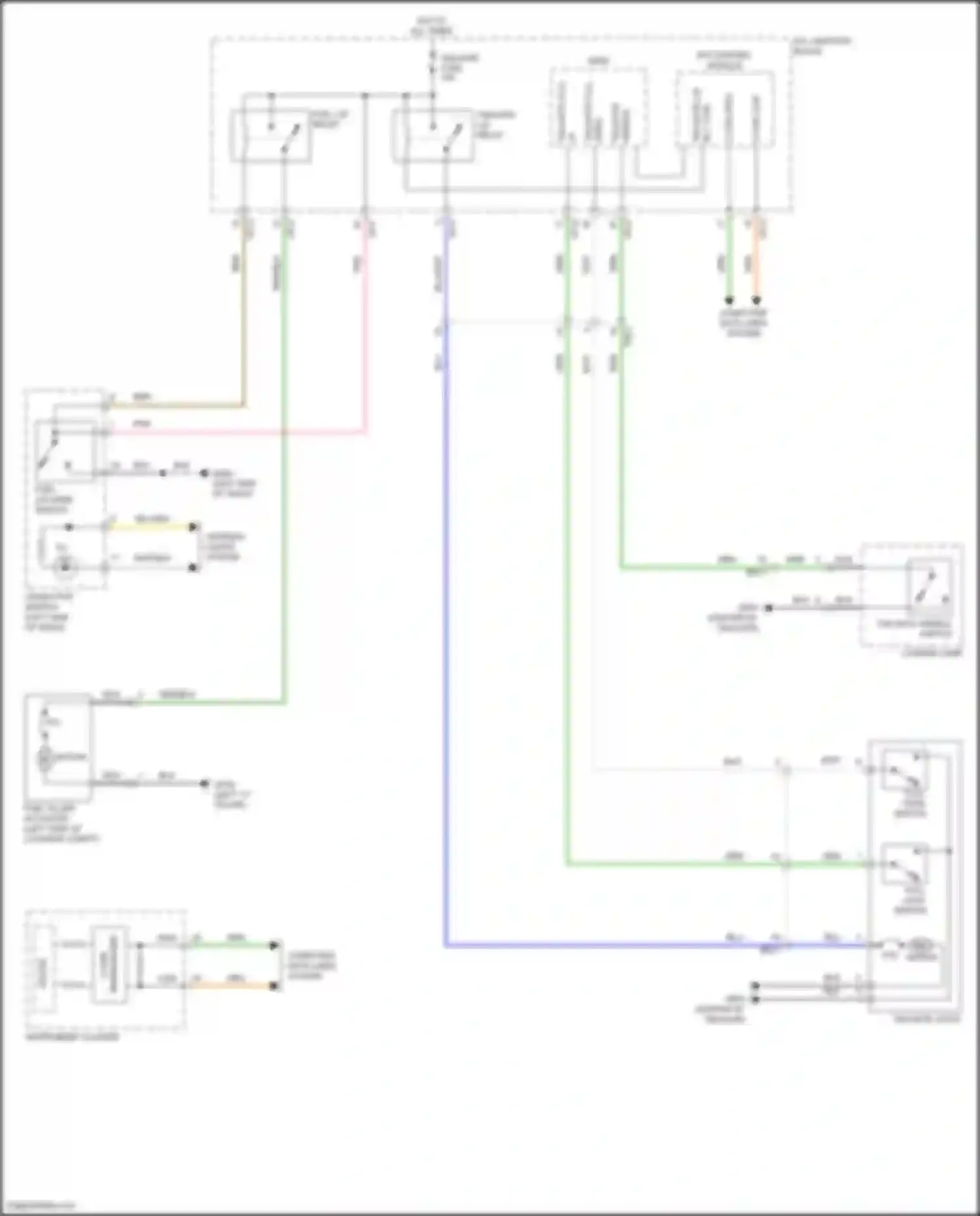 Wiring diagram tailgate latch for Kia Stinger I facelift (2020-2024) (2 of 2)