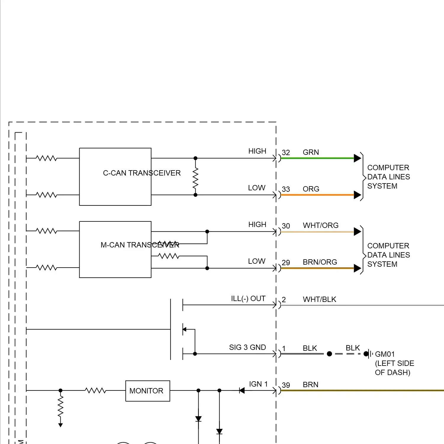 demo - Instrument illumination circuit (1 of 3) Instrument illumination circuit (1 of 3)
