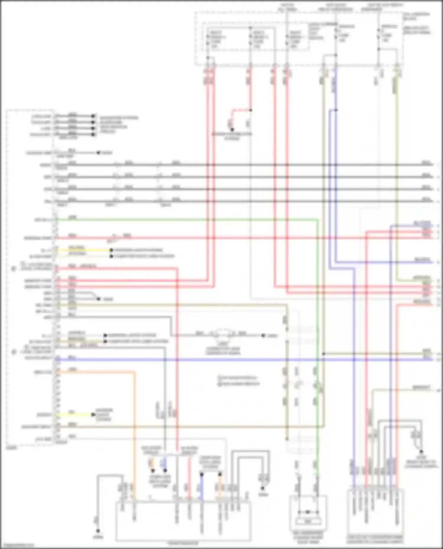 Car Wiring Diagrams for Stinger Kia I (2017-2021): Radio circuit, w/ mobis amplifier (1 of 4)
