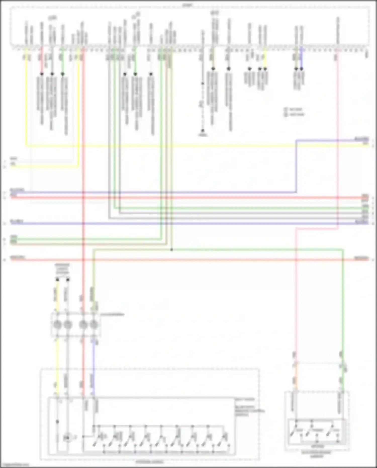 Car Wiring Diagrams for Stinger Kia I (2017-2021): Radio circuit, w/ mobis amplifier (3 of 4)