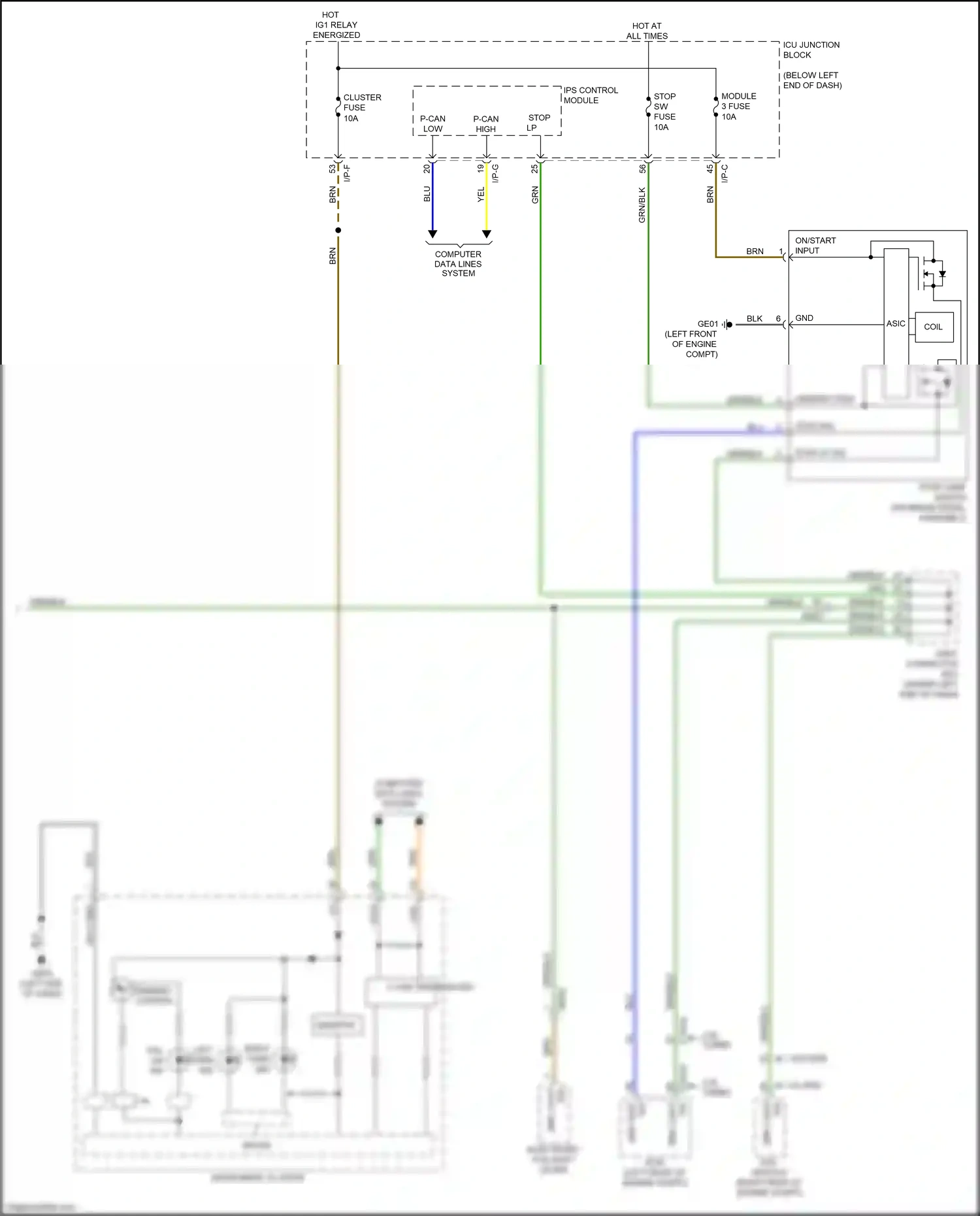 Kia Stinger I (2017-2021) blu wiring diagram  (67 of 145)