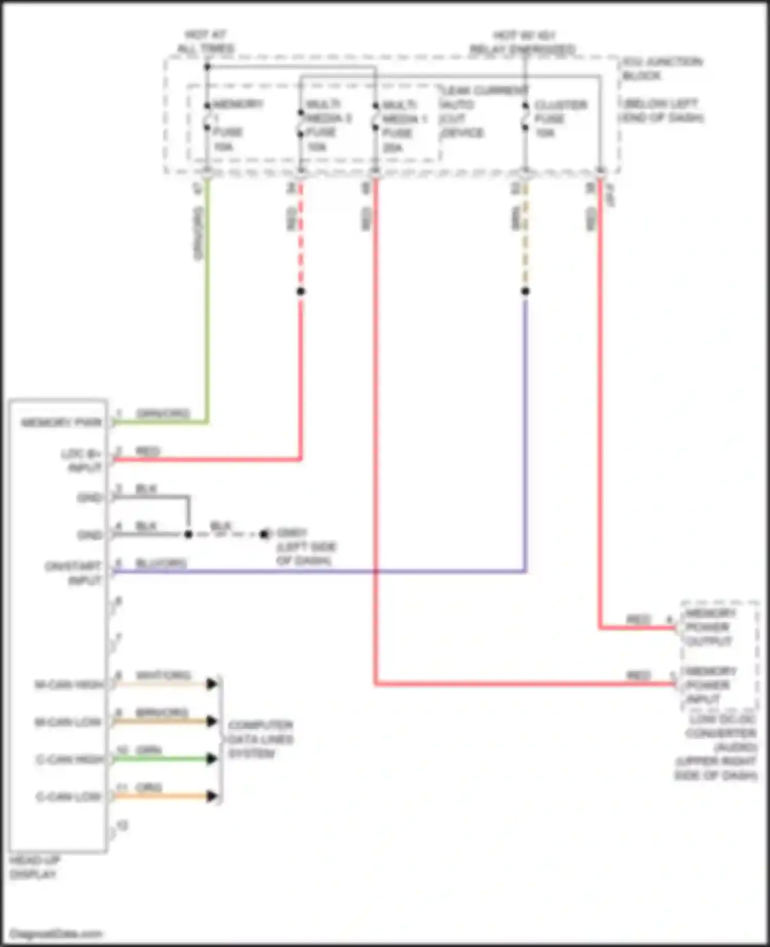 Wiring diagram c-can low for Kia Stinger I (2017-2021) (18 of 22)