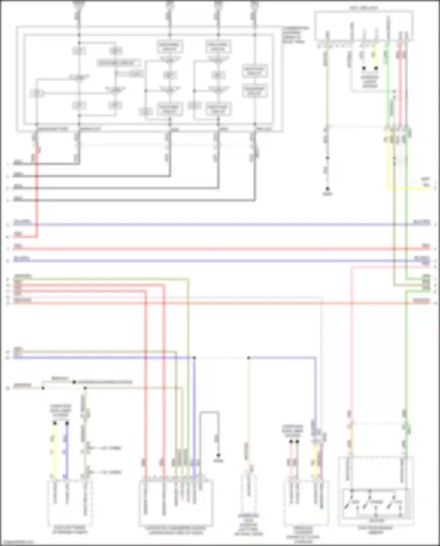 Wiring diagram combination antenna for Kia Stinger I (2017-2021) (1 of 6)