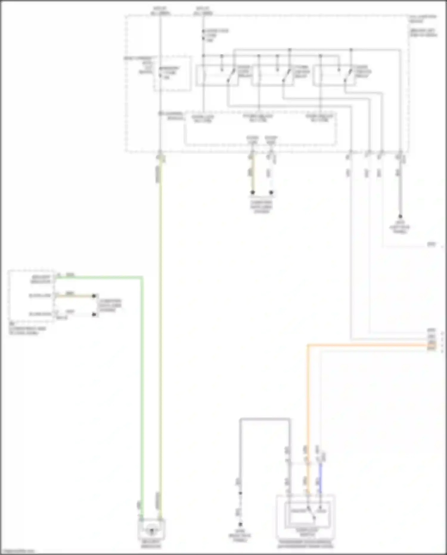 Wiring diagram door lock fuse for Kia Stinger I (2017-2021) (1 of 4)