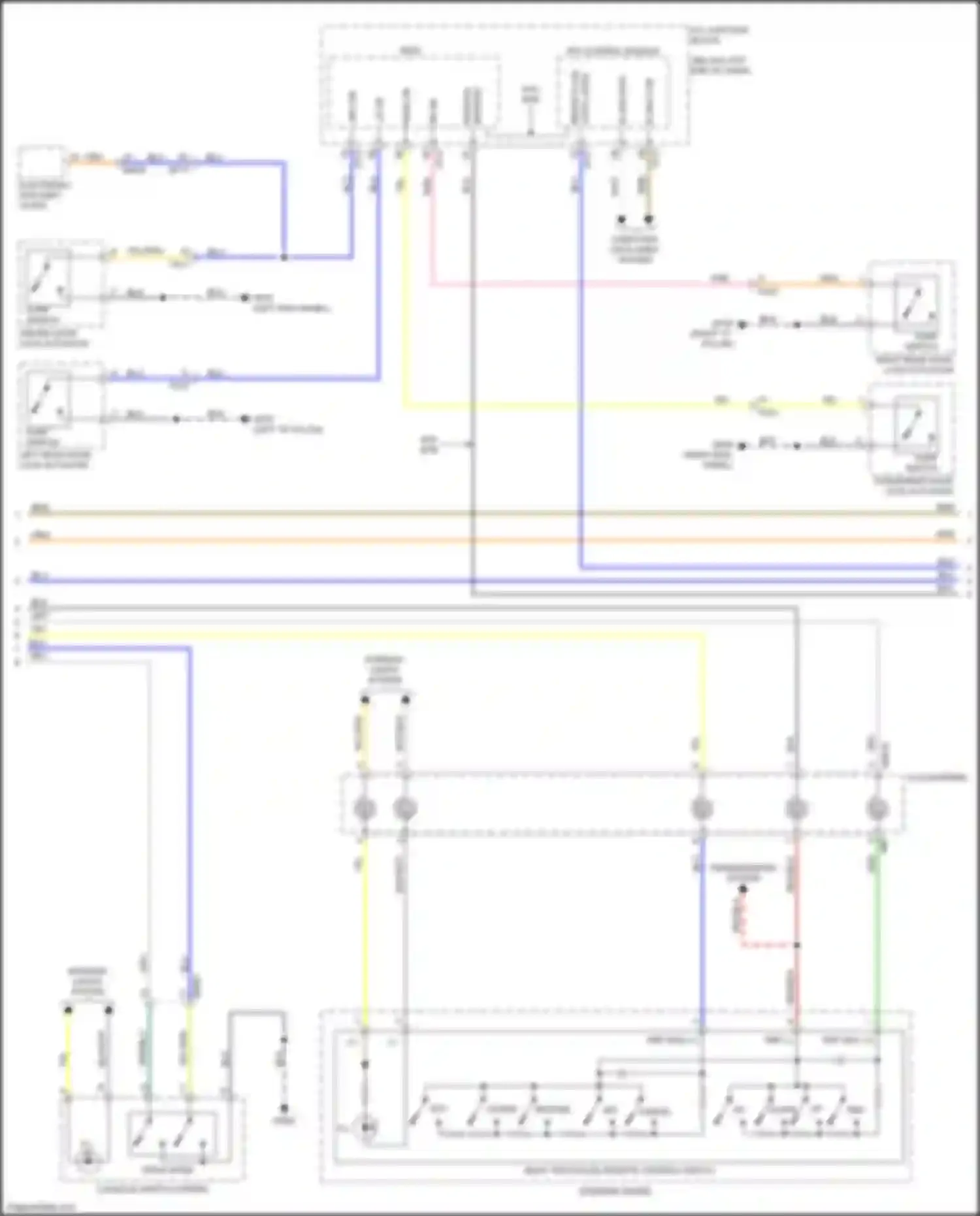 Wiring diagram driver door lock actuator for Kia Stinger I (2017-2021) (5 of 6)