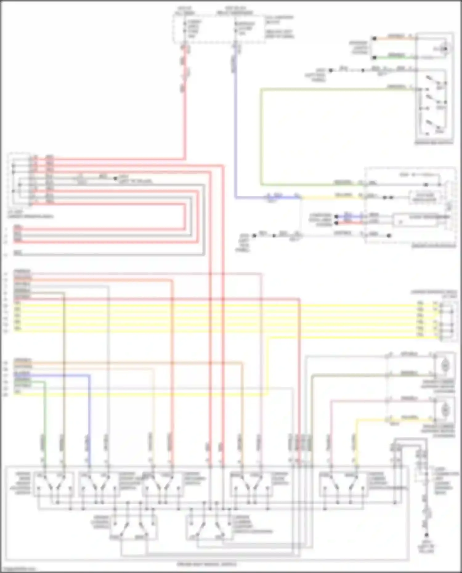 Wiring diagram driver front height adjuster switch for Kia Stinger I (2017-2021) (1 of 1)