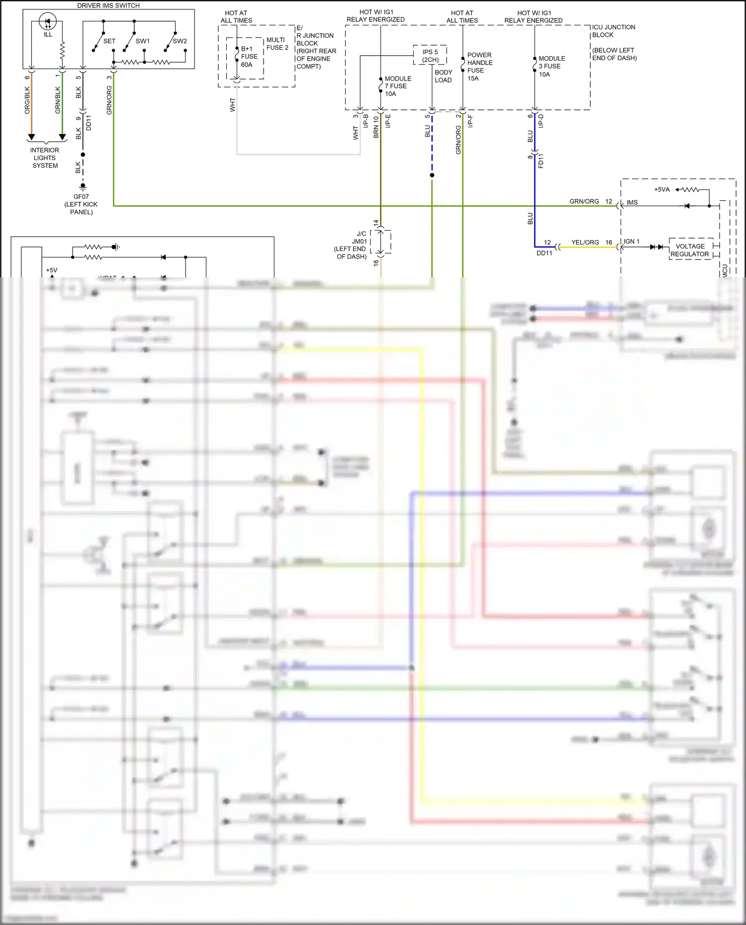 Kia Stinger I (2017-2021) driver ims switch wiring diagram  (3 of 6)