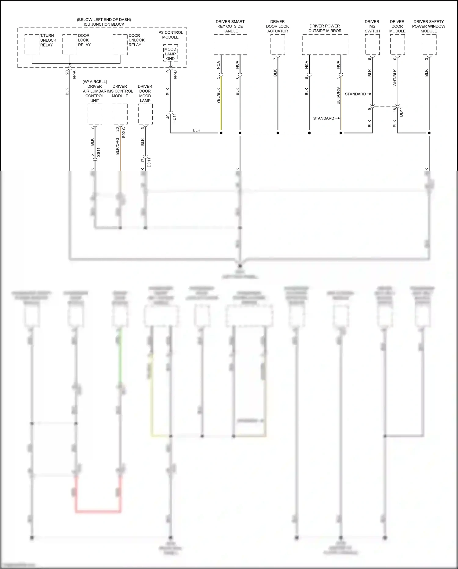 Kia Stinger I (2017-2021) driver ims switch wiring diagram  (1 of 6)