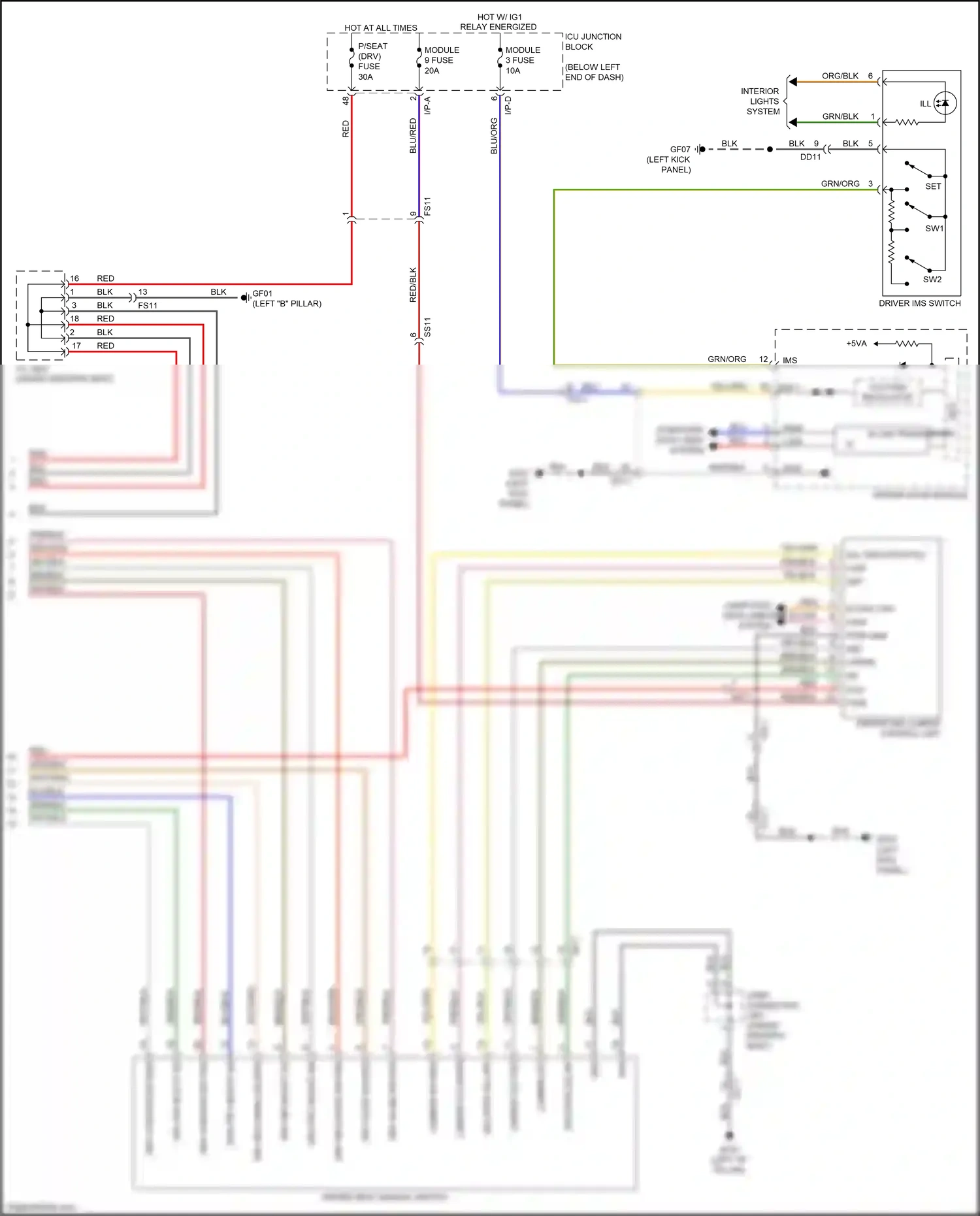 Kia Stinger I (2017-2021) driver ims switch wiring diagram  (4 of 6)