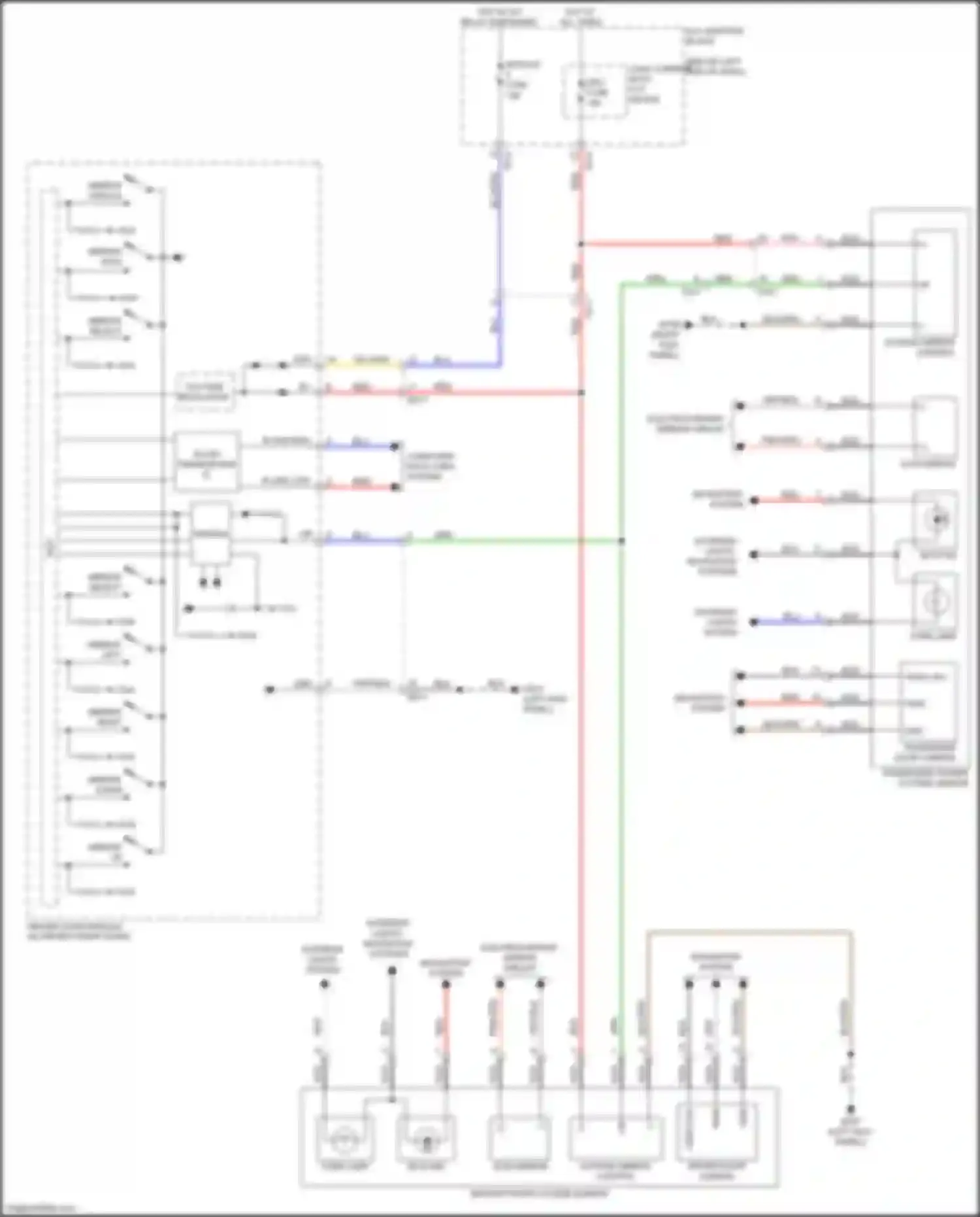 Wiring diagram driver power outside mirror for Kia Stinger I (2017-2021) (8 of 9)