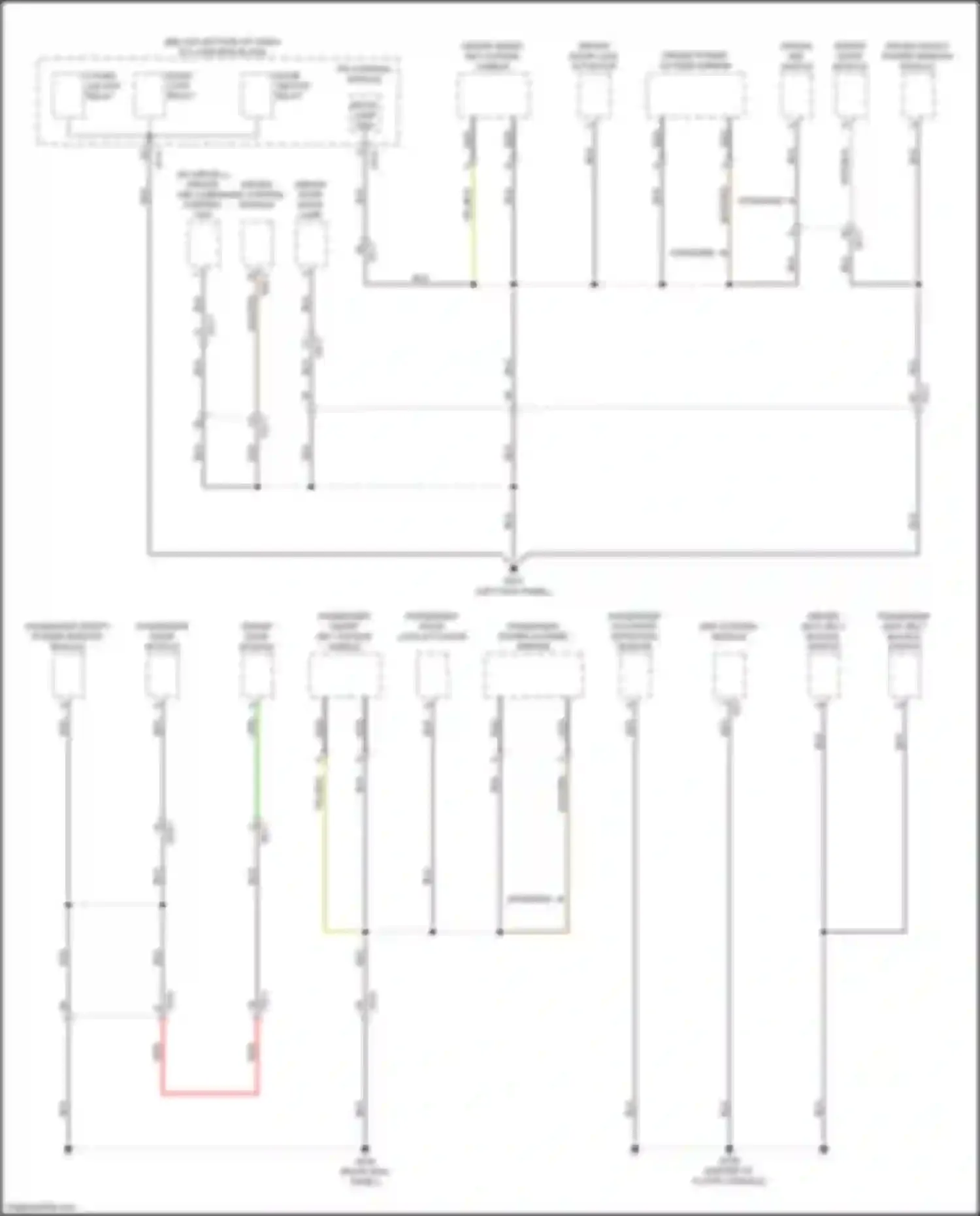 Wiring diagram driver smart key outside handle for Kia Stinger I (2017-2021) (2 of 3)