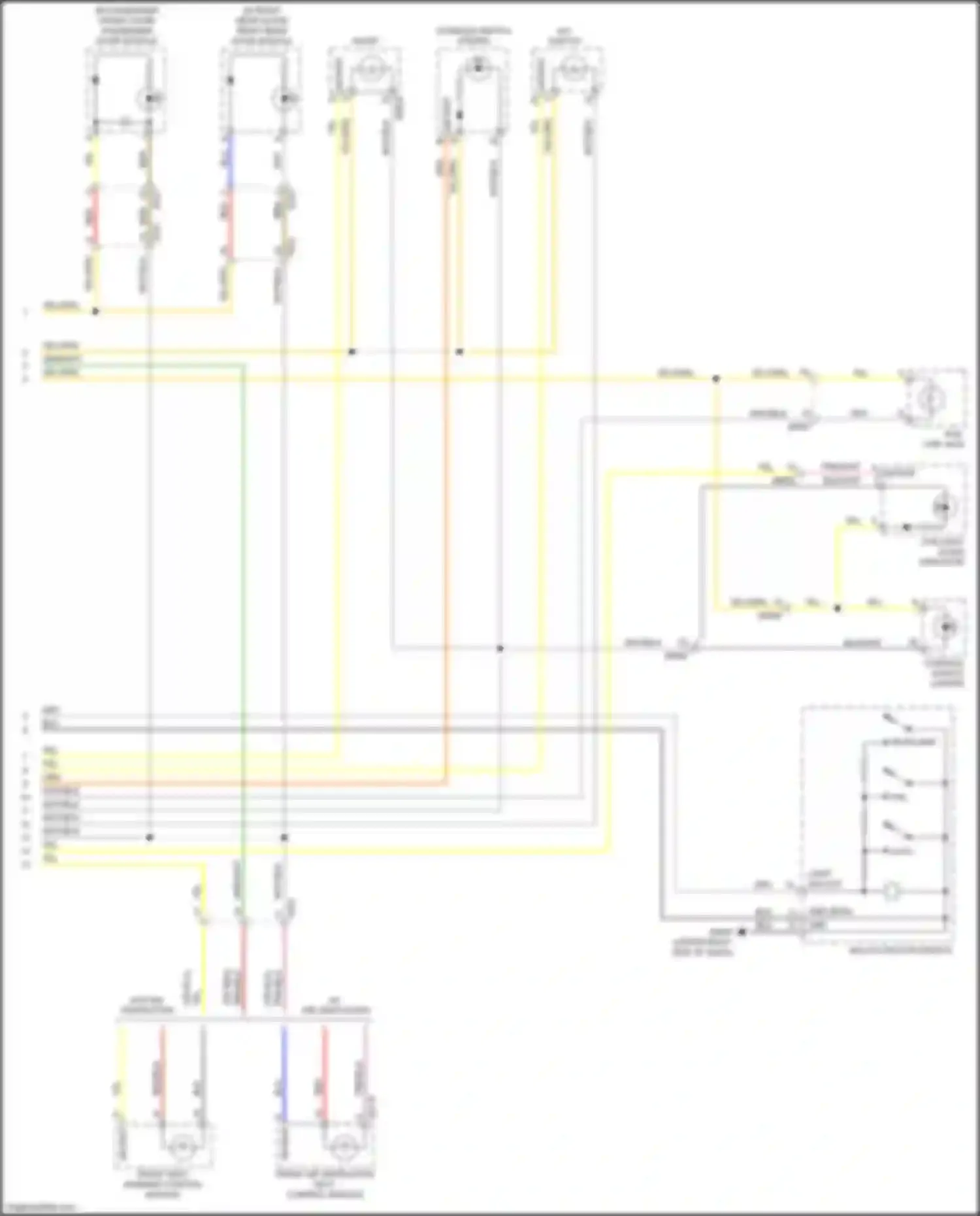 Wiring diagram front air ventilation seat control module for Kia Stinger I (2017-2021) (2 of 6)