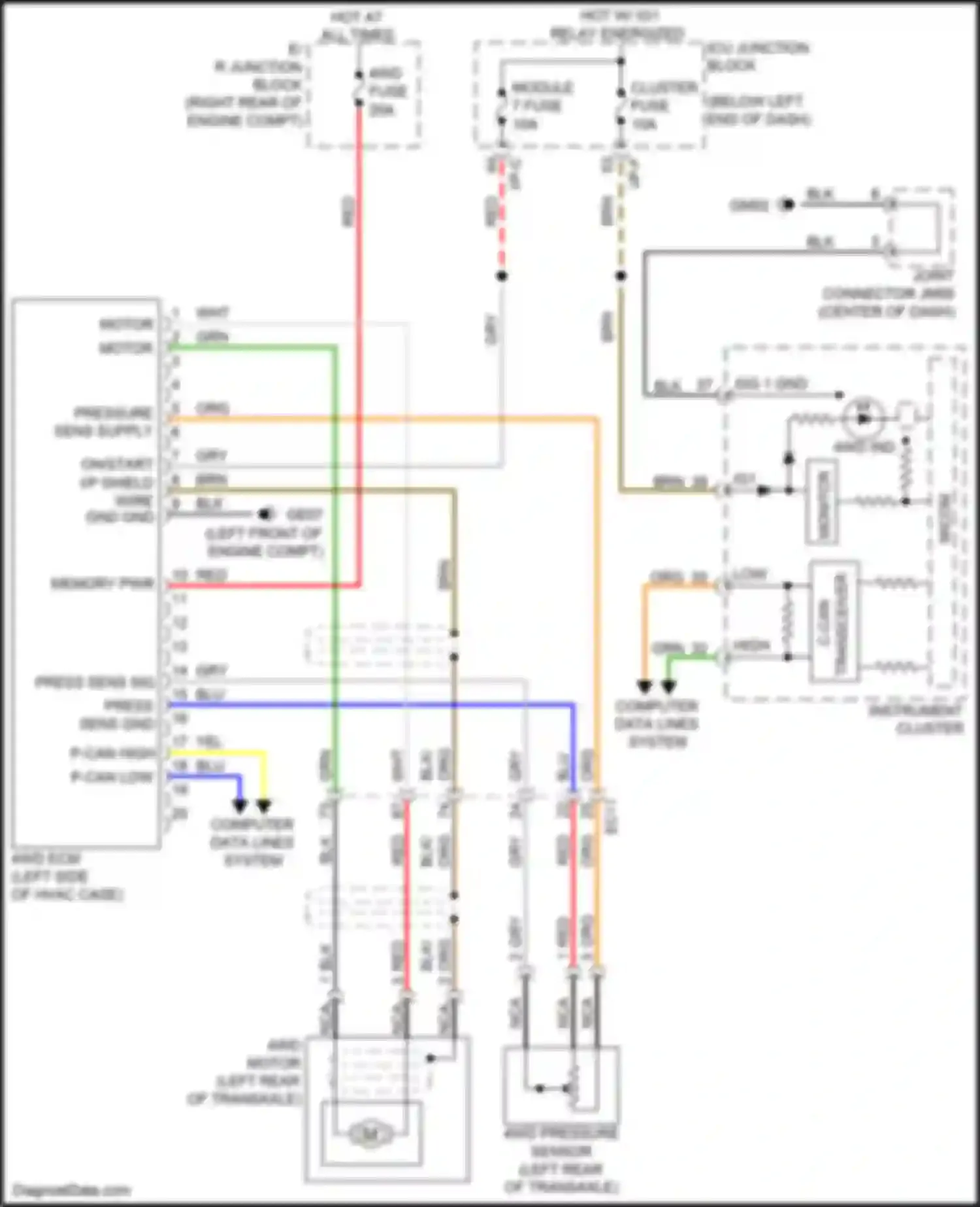 Wiring diagram icu junction block for Kia Stinger I (2017-2021) (1 of 83)