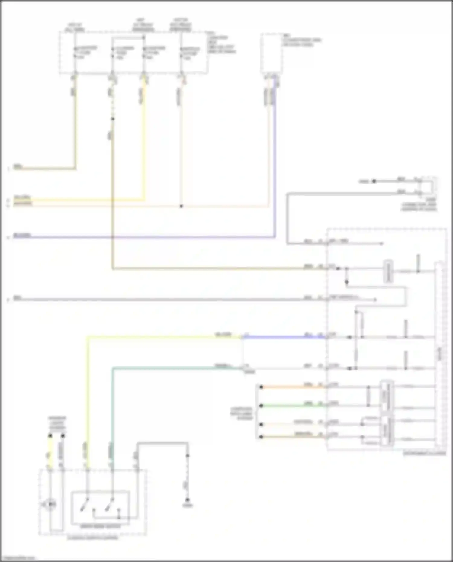 Wiring diagram instrument cluster for Kia Stinger I (2017-2021) (5 of 32)
