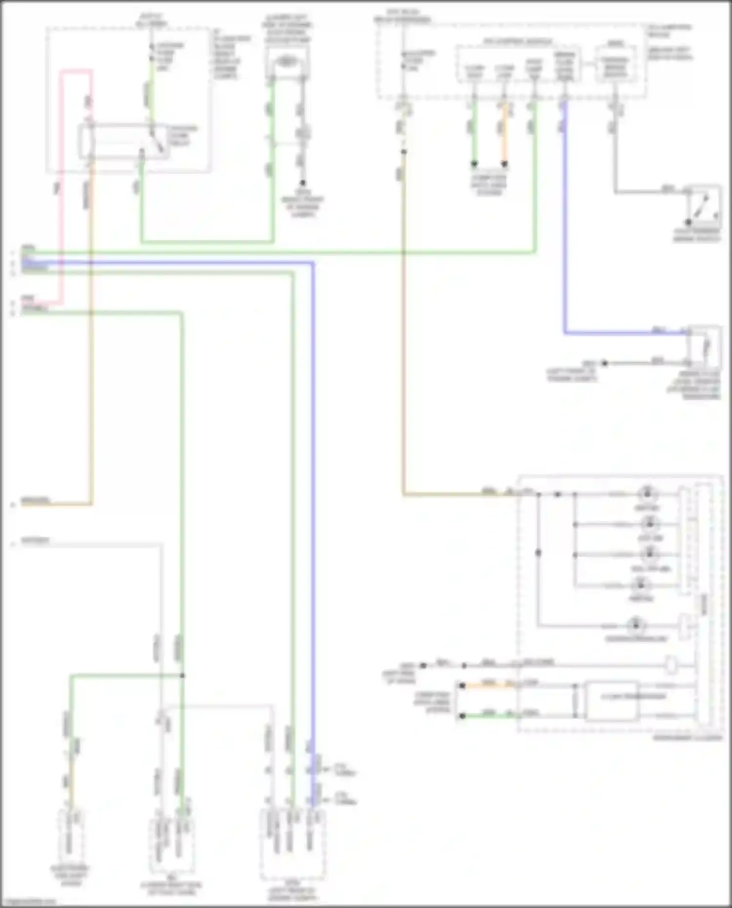 Wiring diagram instrument cluster for Kia Stinger I (2017-2021) (3 of 32)