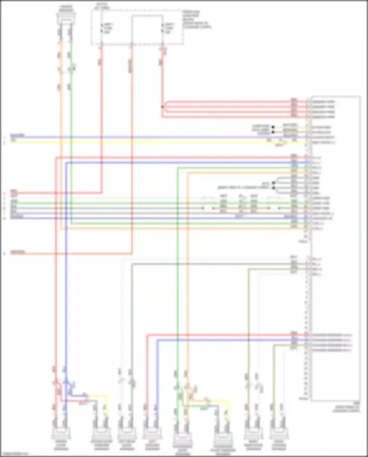 Wiring diagram left woofer speaker for Kia Stinger I (2017-2021) (1 of 4)