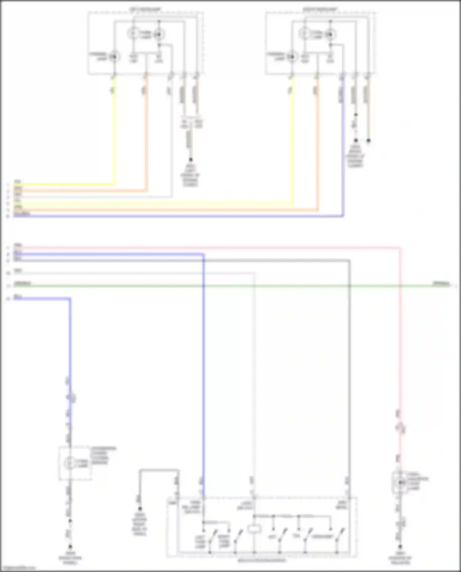 Wiring diagram light sw out for Kia Stinger I (2017-2021) (2 of 3)