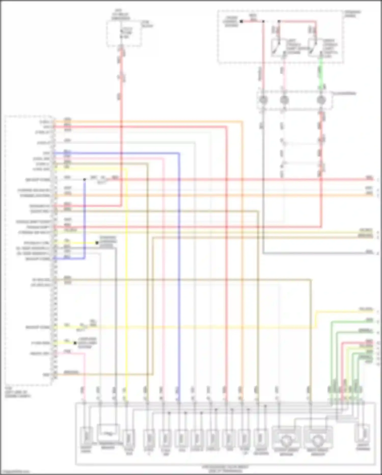 Wiring diagram on/off parking for Kia Stinger I (2017-2021) (1 of 1)