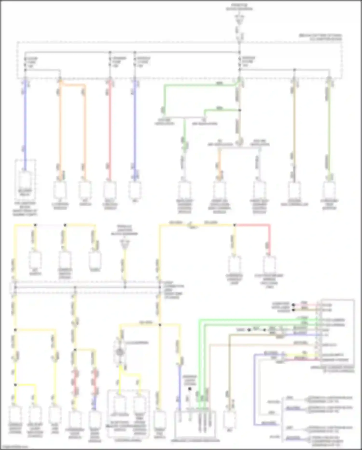Wiring diagram passenger door module for Kia Stinger I (2017-2021) (3 of 3)