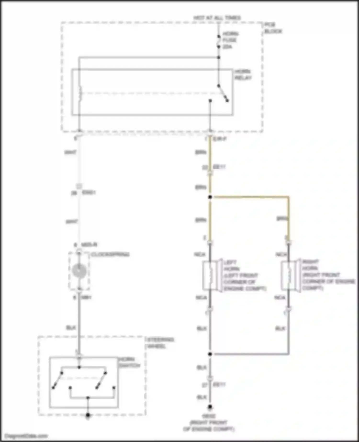 Wiring diagram pcb block for Kia Stinger I (2017-2021) (17 of 28)