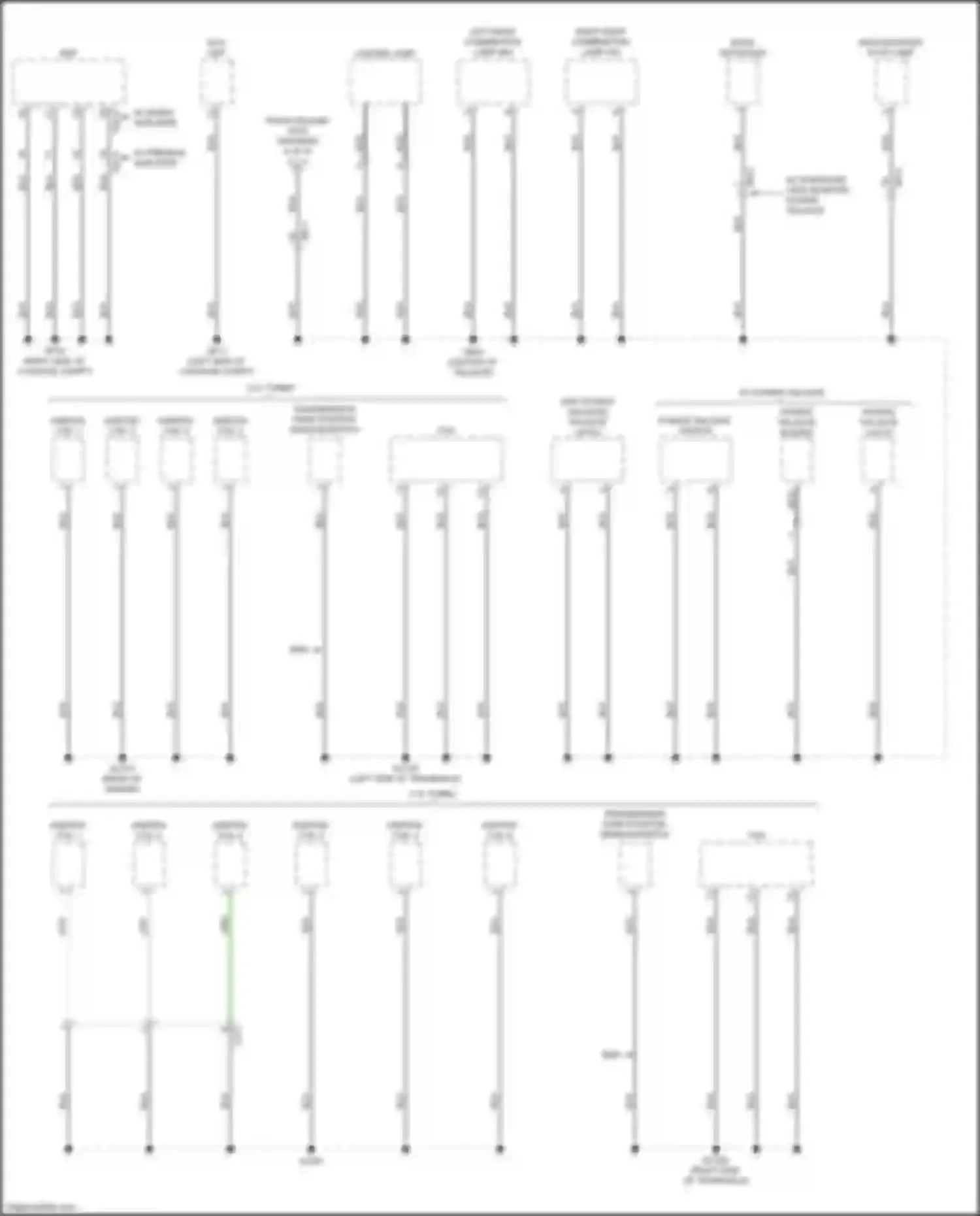 Wiring diagram power tailgate buzzer for Kia Stinger I (2017-2021) (1 of 2)