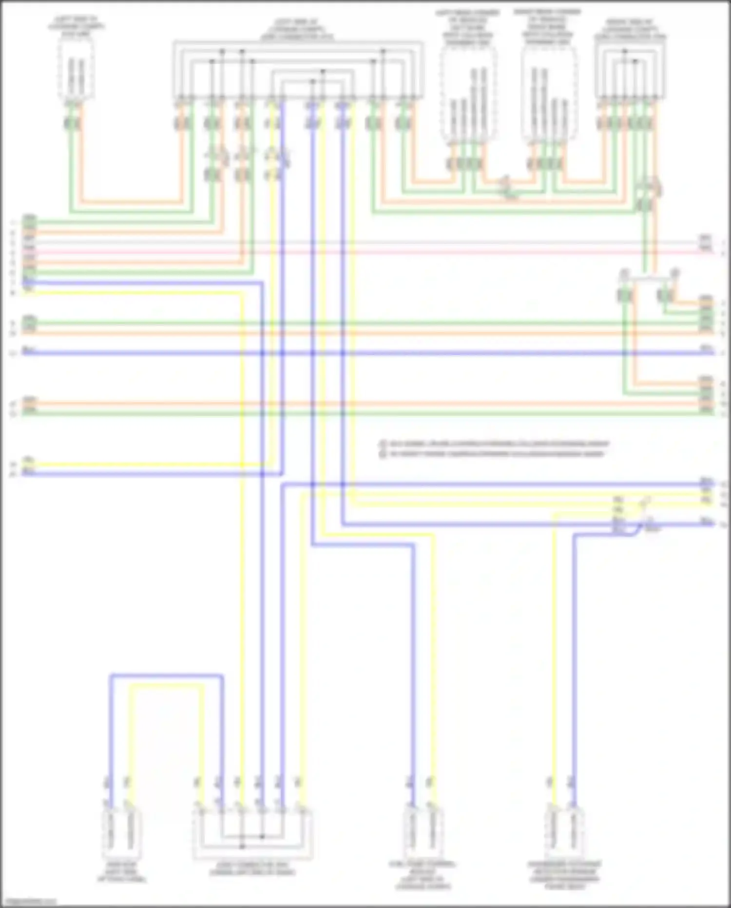 Wiring diagram right blind-spot collision warning unit for Kia Stinger I (2017-2021) (2 of 4)