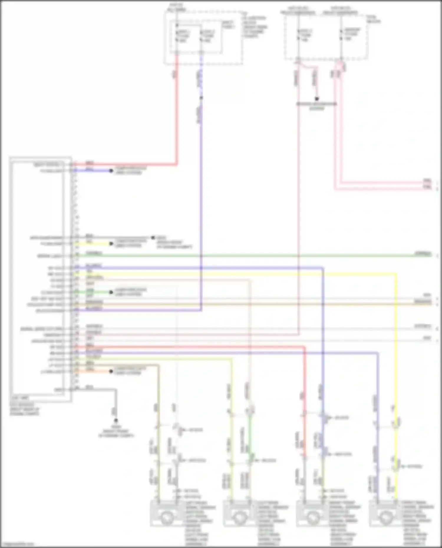 Wiring diagram sensor 4 fuse for Kia Stinger I (2017-2021) (2 of 5)