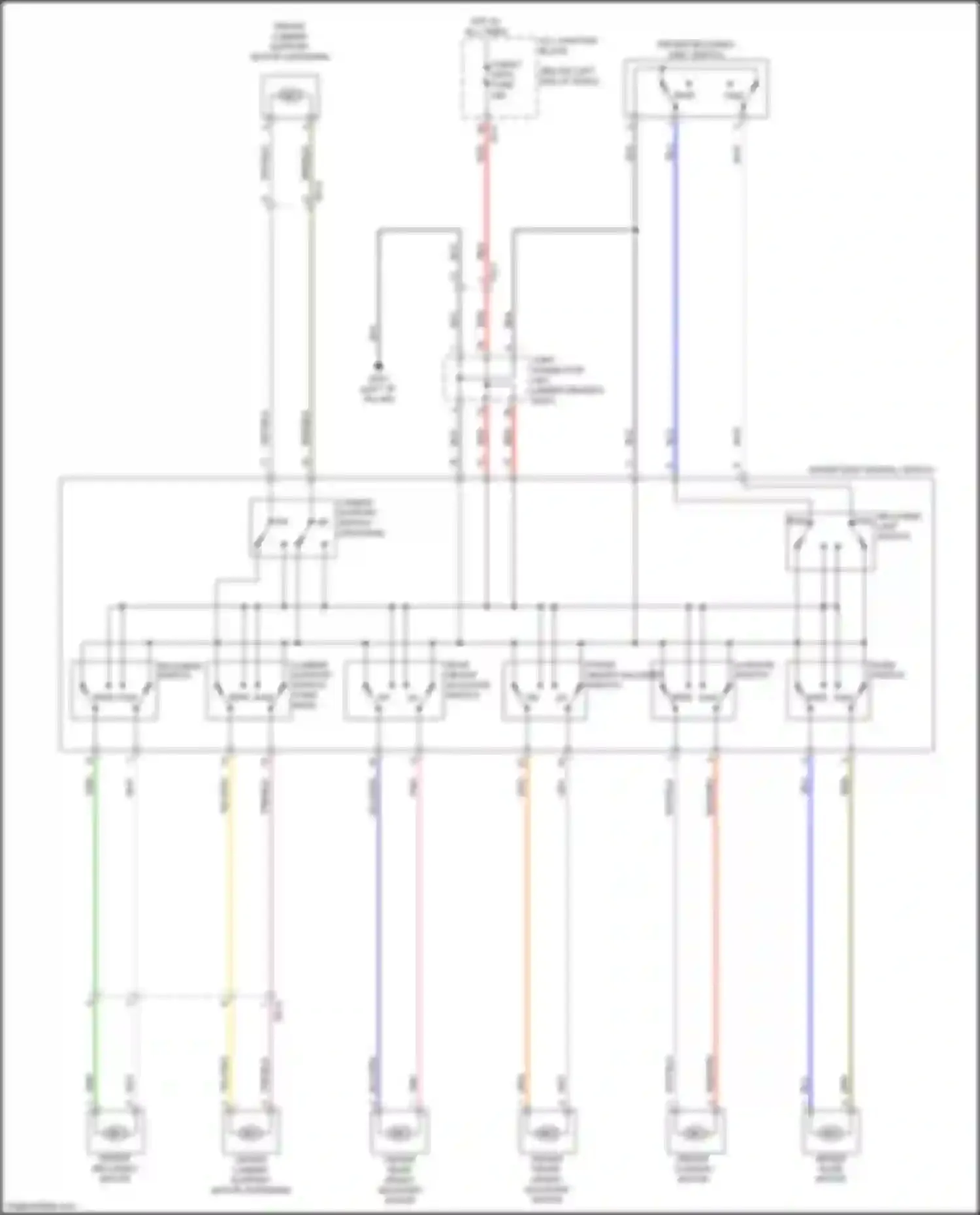 Wiring diagram slide switch for Kia Stinger I (2017-2021) (1 of 2)
