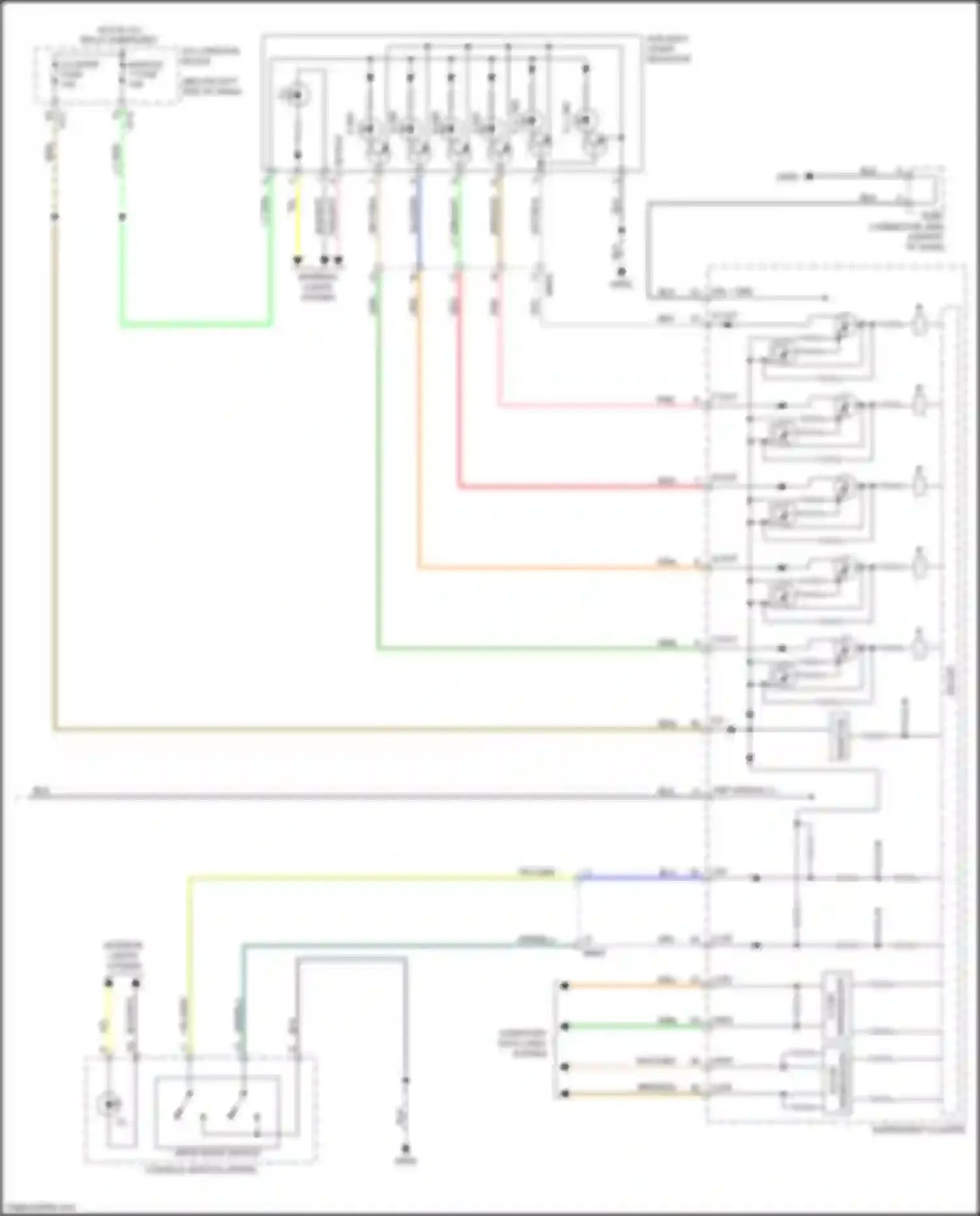 Wiring diagram trip switch for Kia Stinger I (2017-2021) (1 of 2)