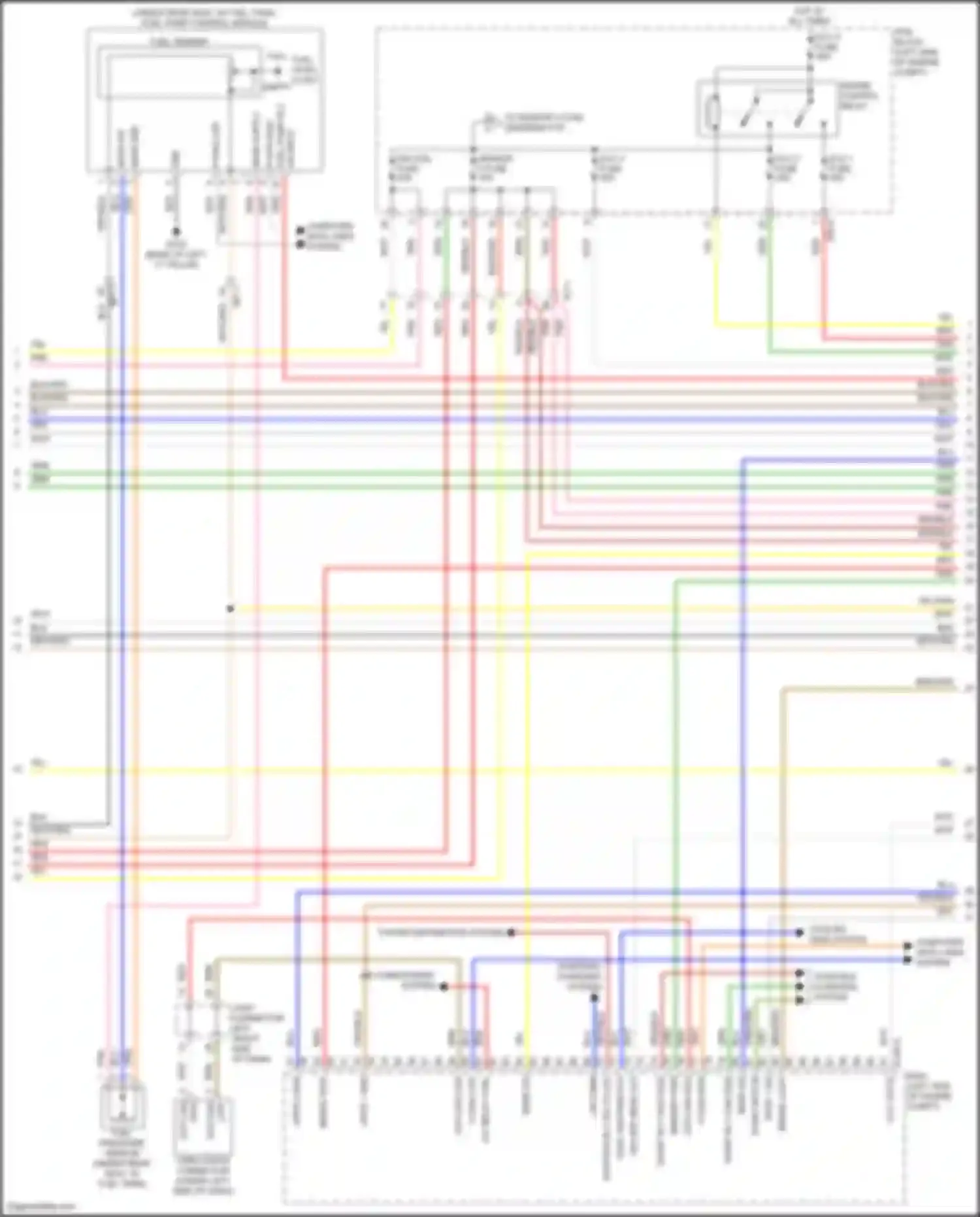 Telluride Kia I facelift (2022-2024): Wiring diagram engine performance 3.8l, engine controls circuit (4 of 8)