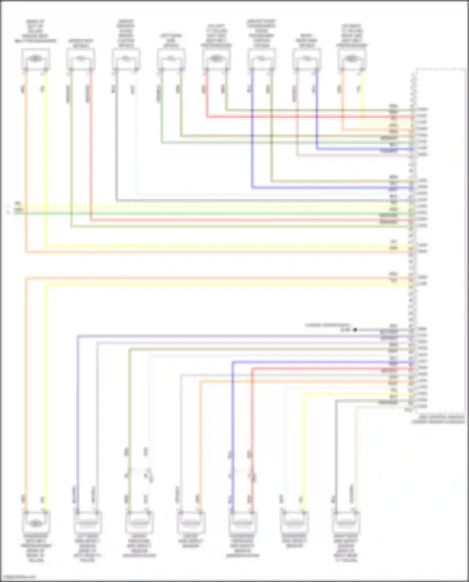 Car Wiring Diagrams for Telluride Kia I facelift (2022-2024): Supplemental restraints circuit (3 of 3)