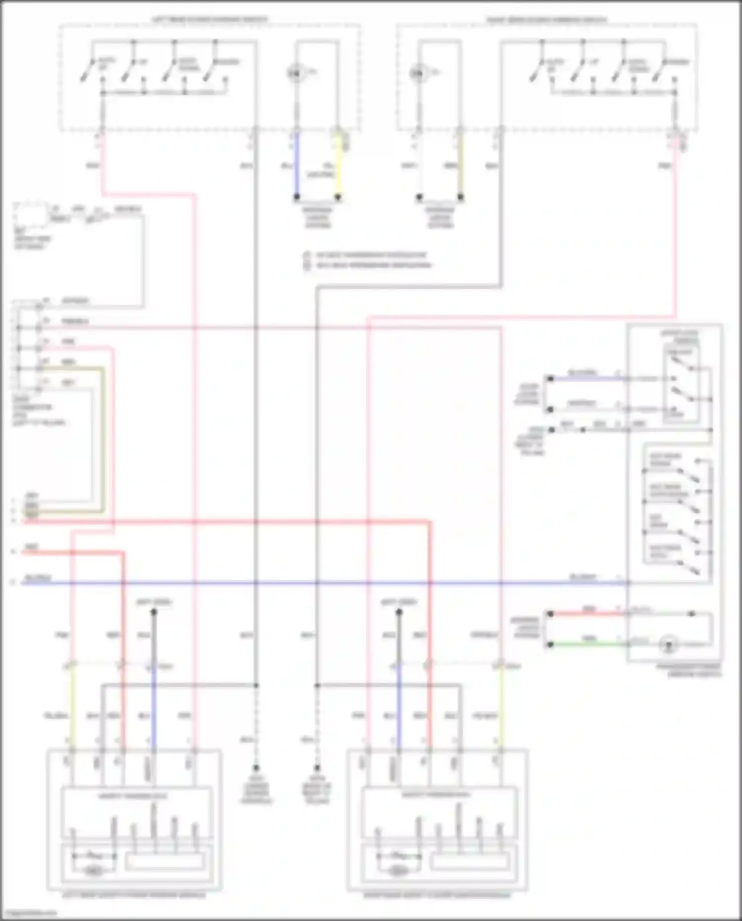 Wiring diagram door locks system for Kia Telluride I facelift (2022-2024) (1 of 1)